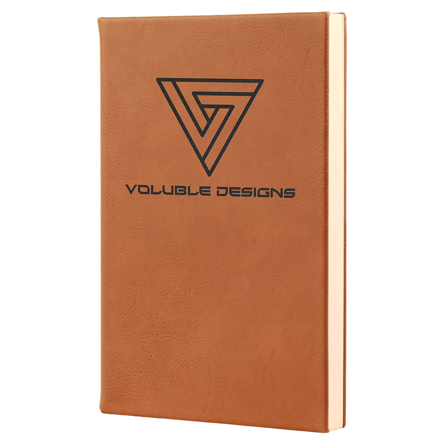 Laserable Leatherette Journal-Lined Notepad