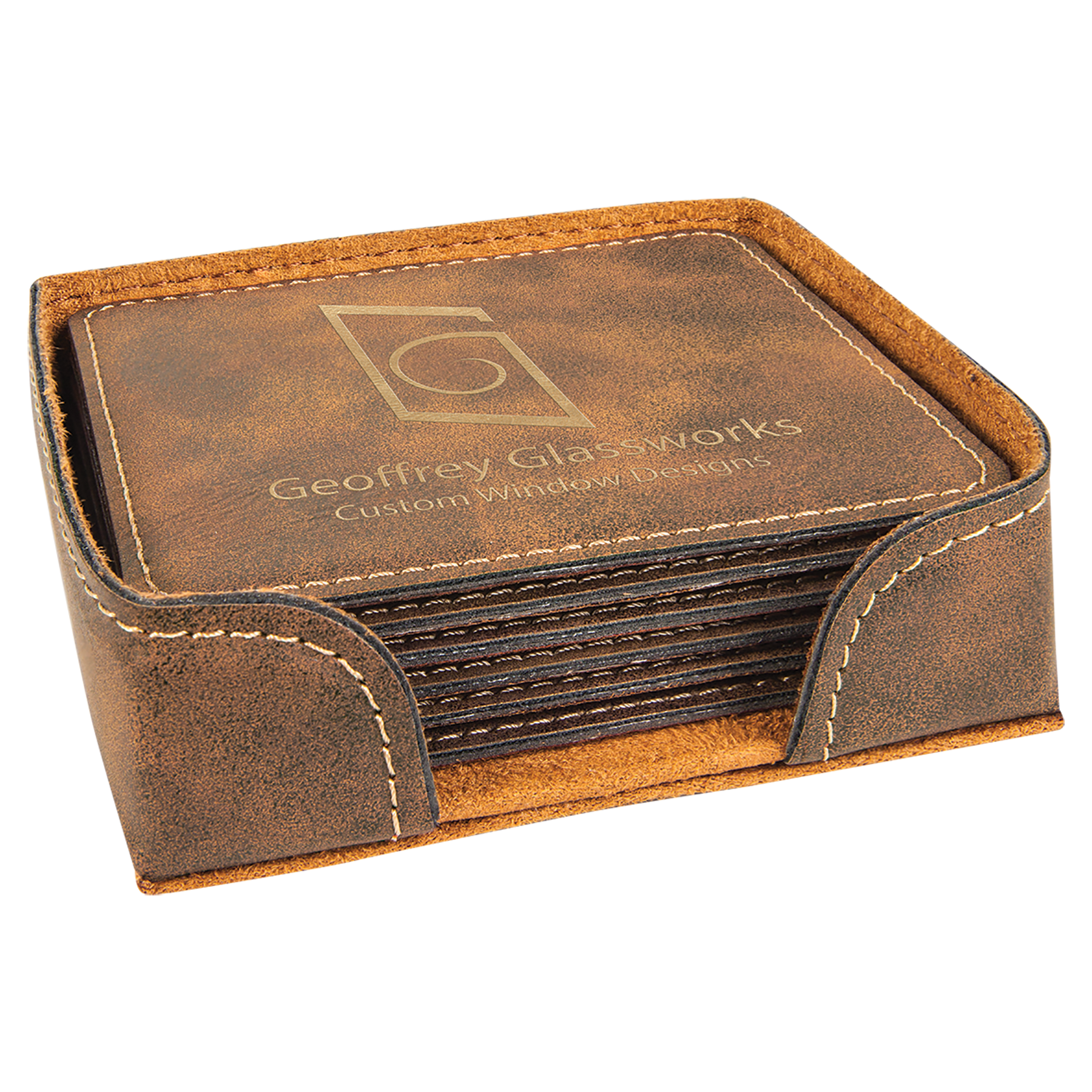Leatherette Coaster Set