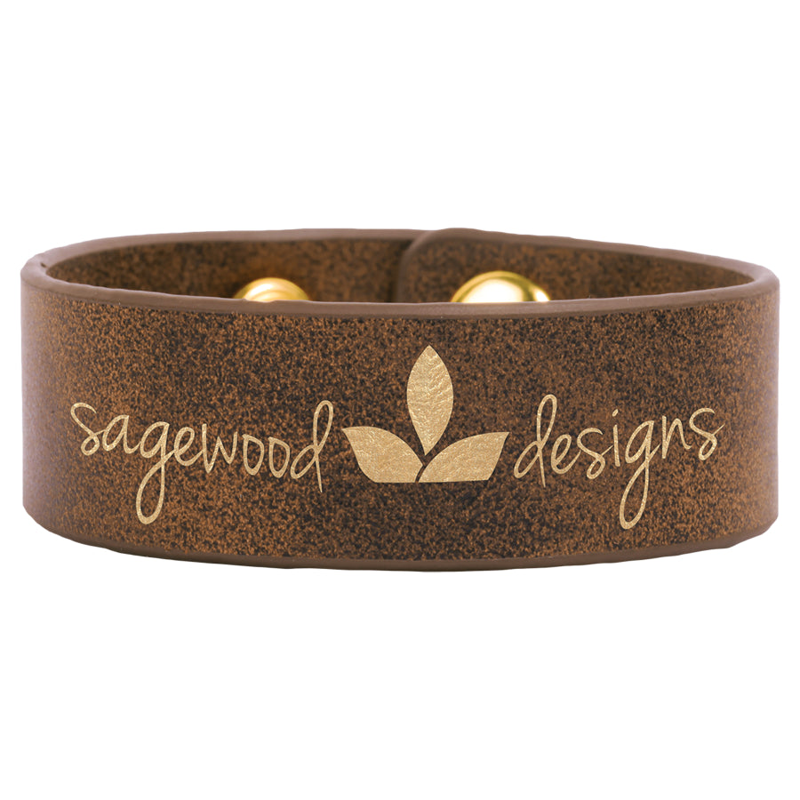 Laserable Leatherette Cuff Bracelets