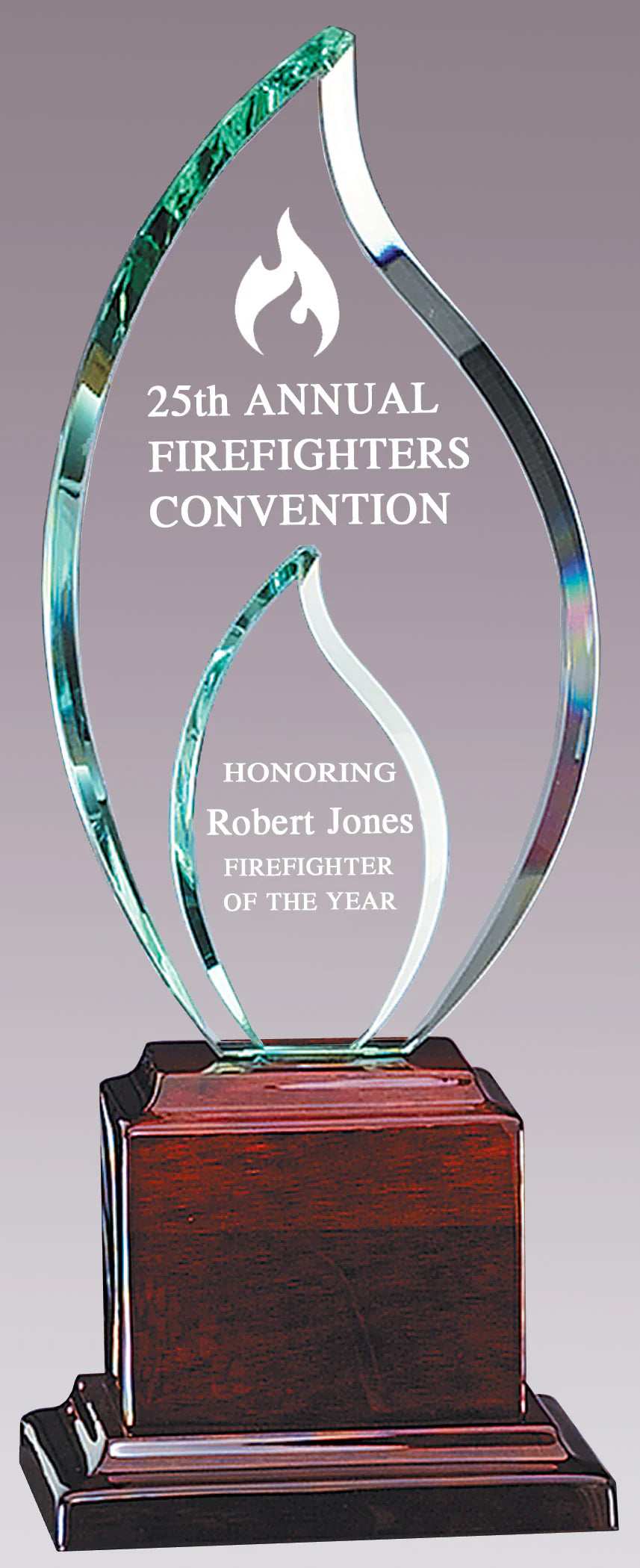 Glass Double Flame On Stand