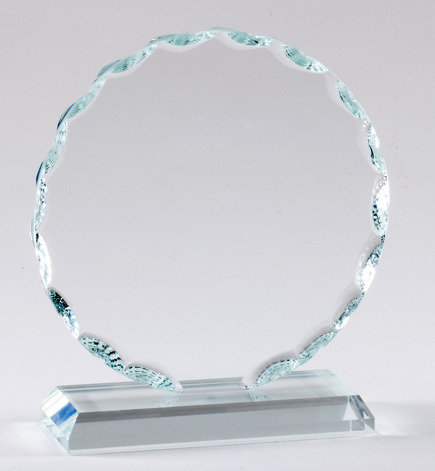 Faceted Round Glass Sculpture