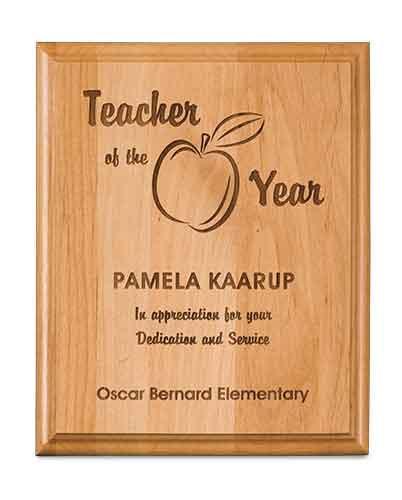 Red Alder Laser-Engraved Plaque