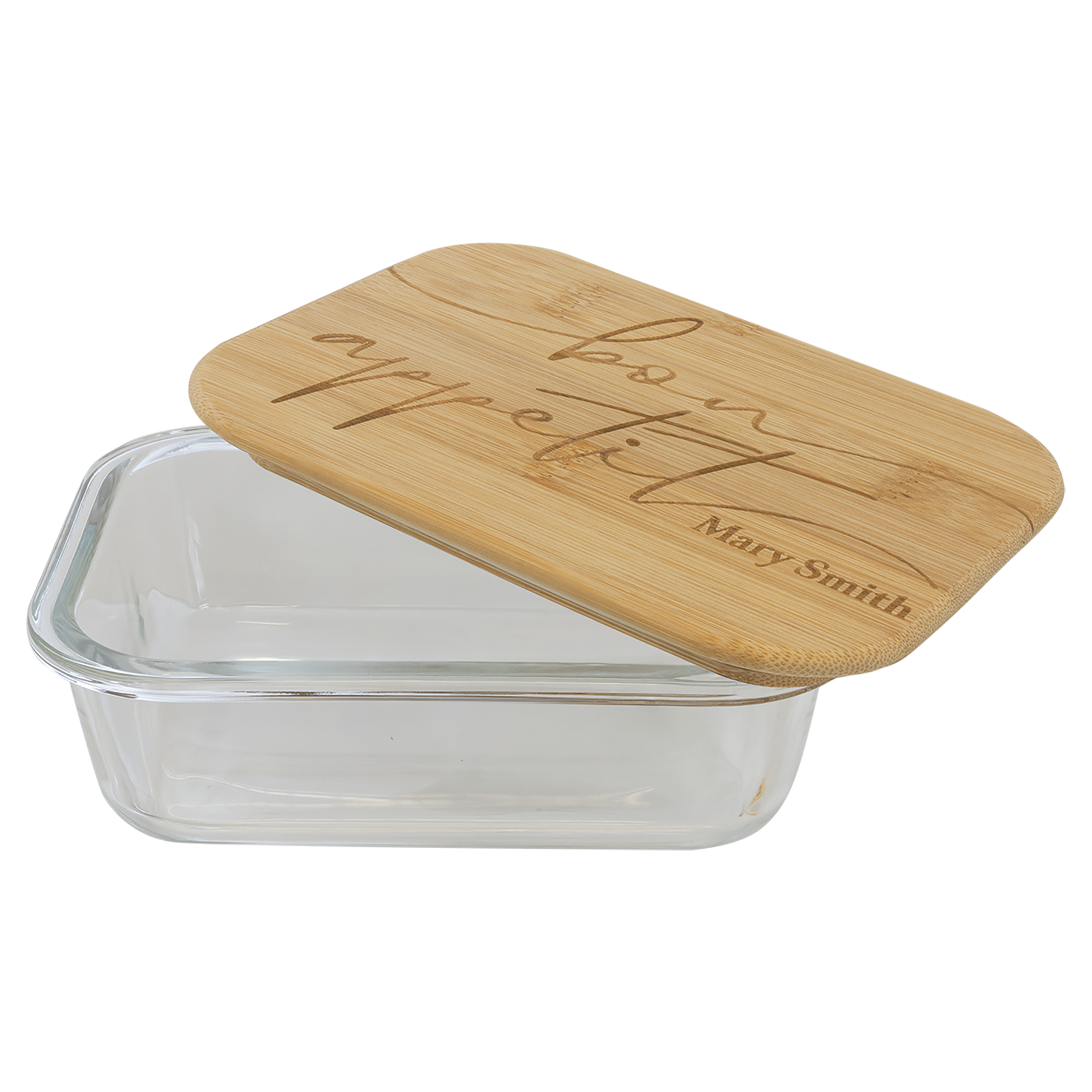 Glass Container with Bamboo Lid