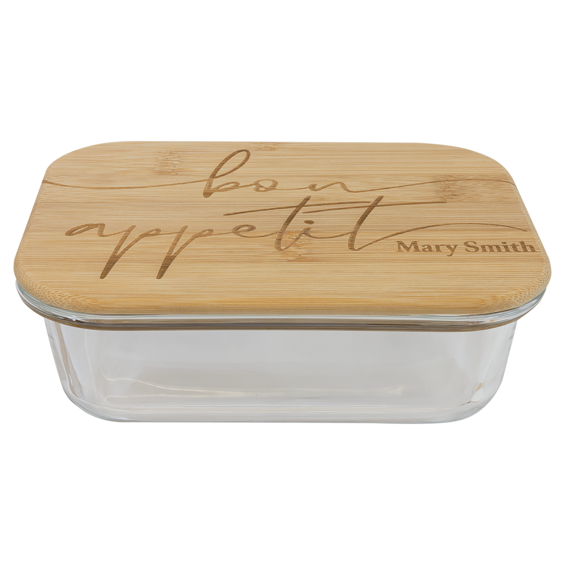 Glass Container with Bamboo Lid