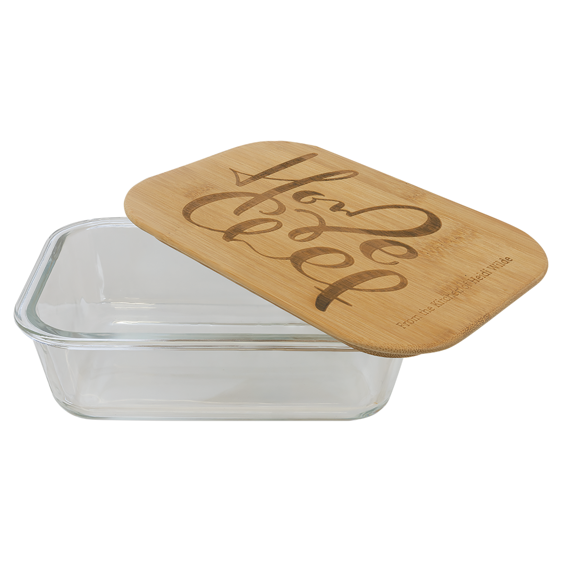 Glass Container with Bamboo Lid