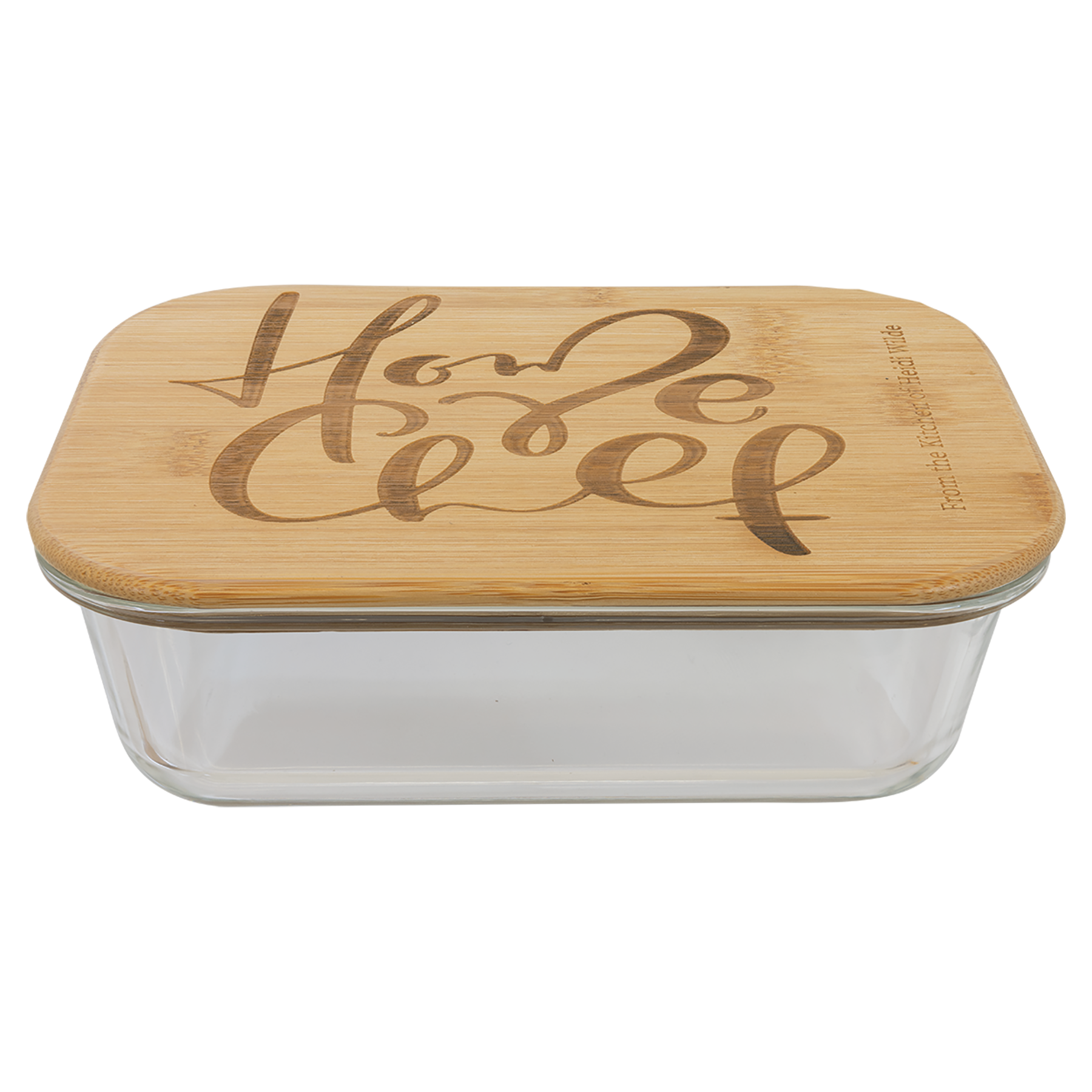 Glass Container with Bamboo Lid