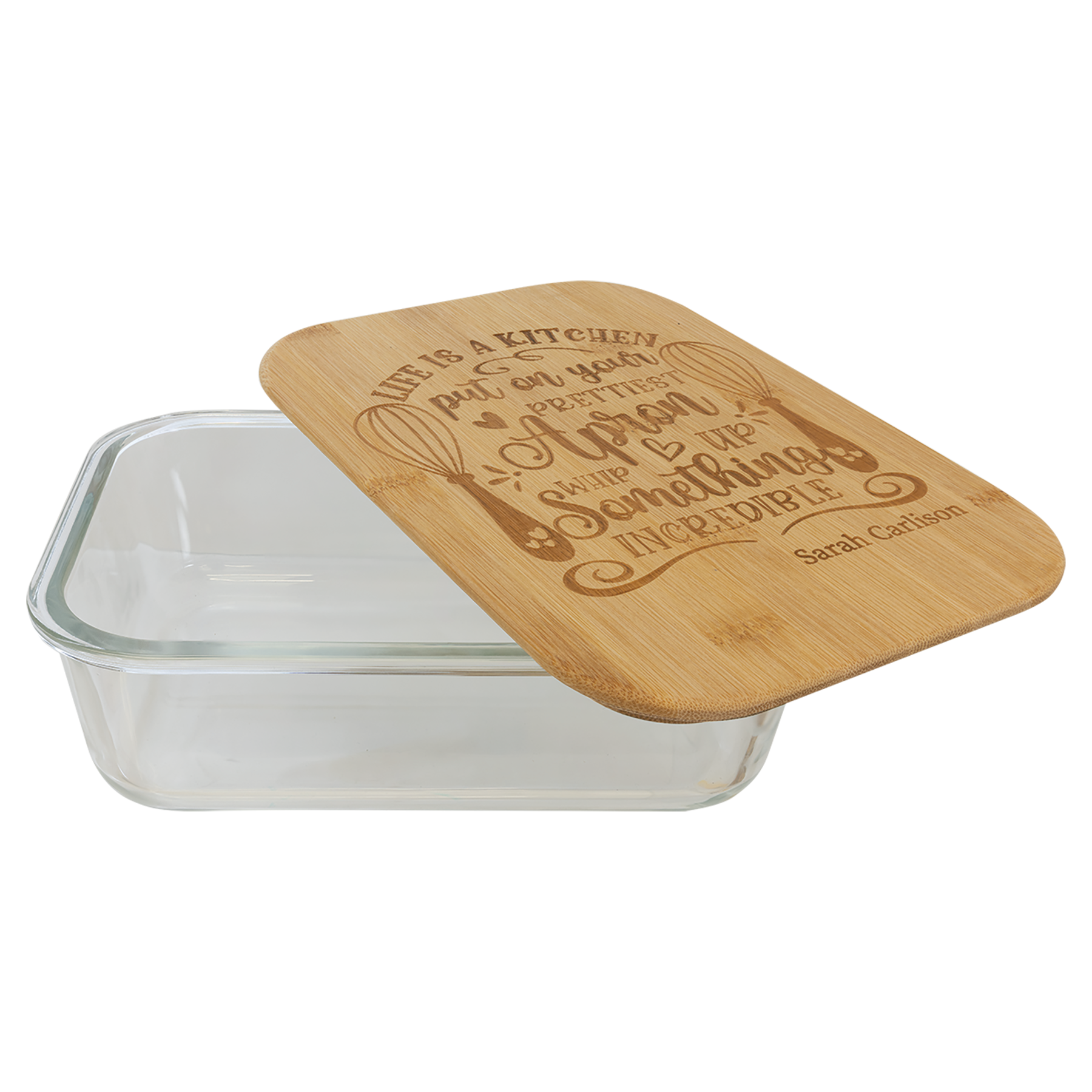Glass Container with Bamboo Lid