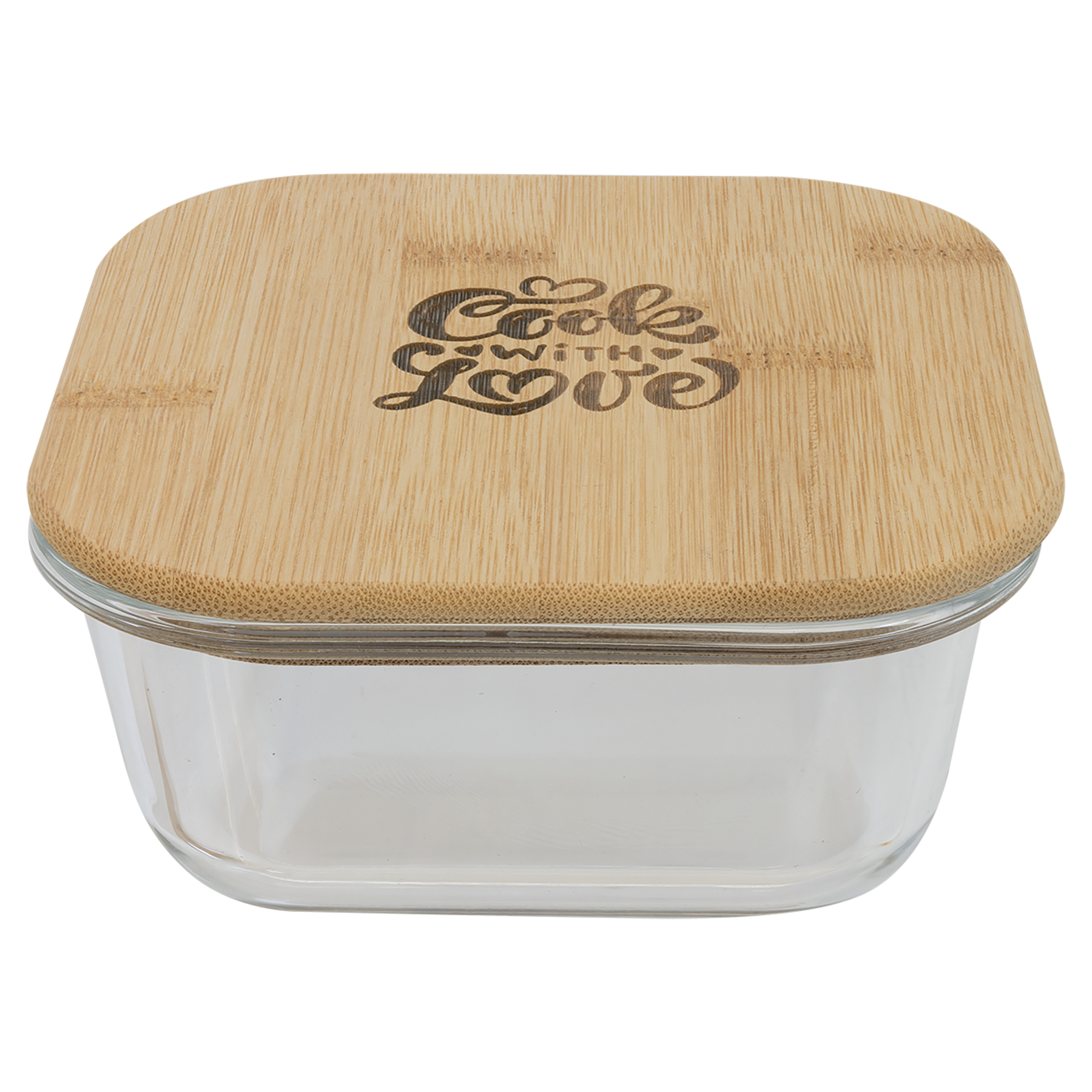 Glass Container with Bamboo Lid