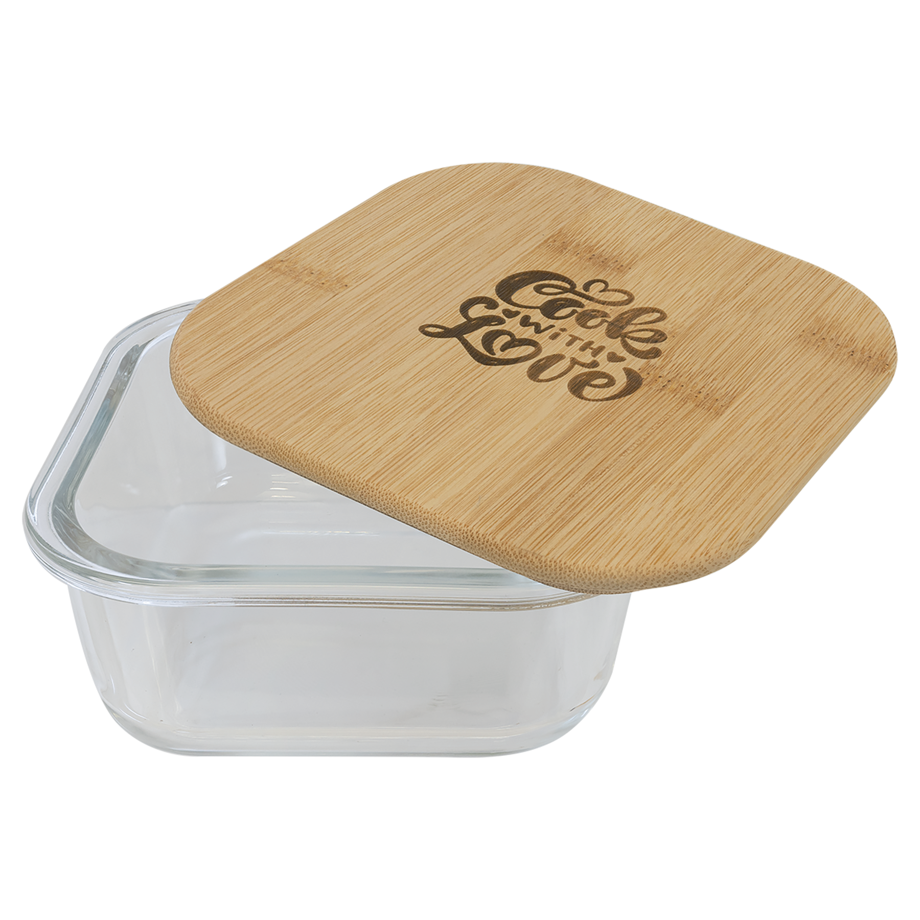 Glass Container with Bamboo Lid