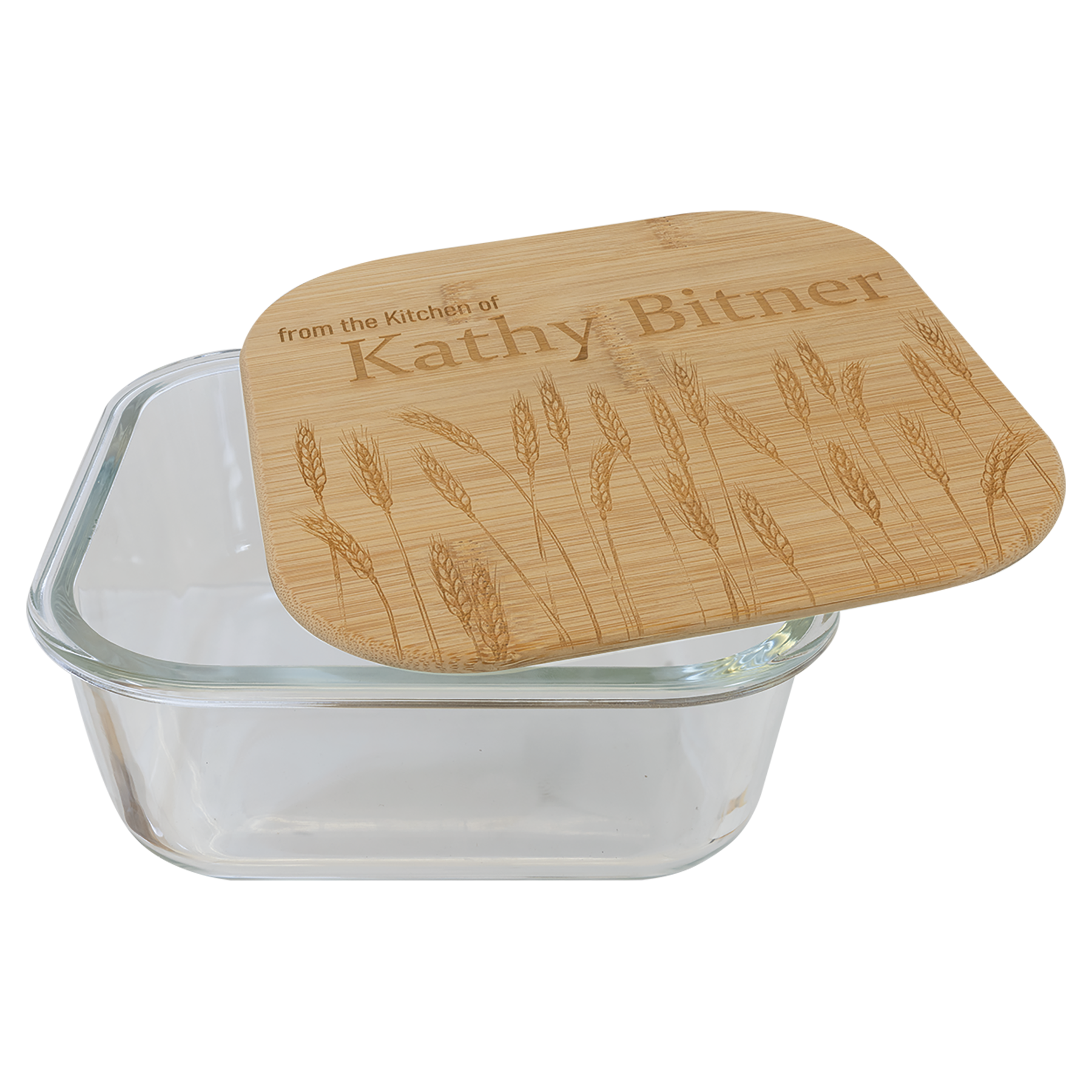 Glass Container with Bamboo Lid