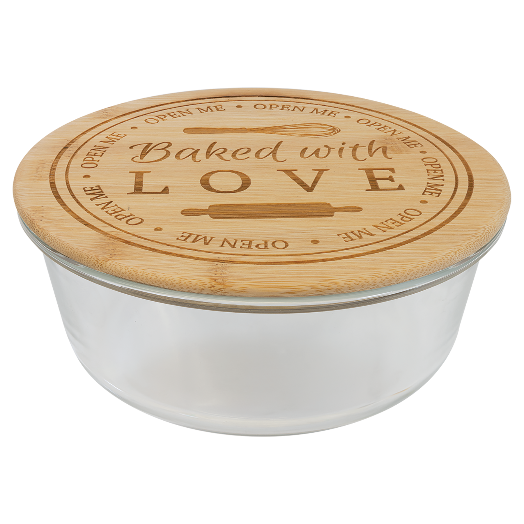 Glass Container with Bamboo Lid