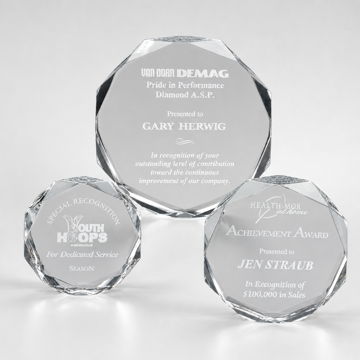 Multi-Faceted Clear Acrylic Paperweight