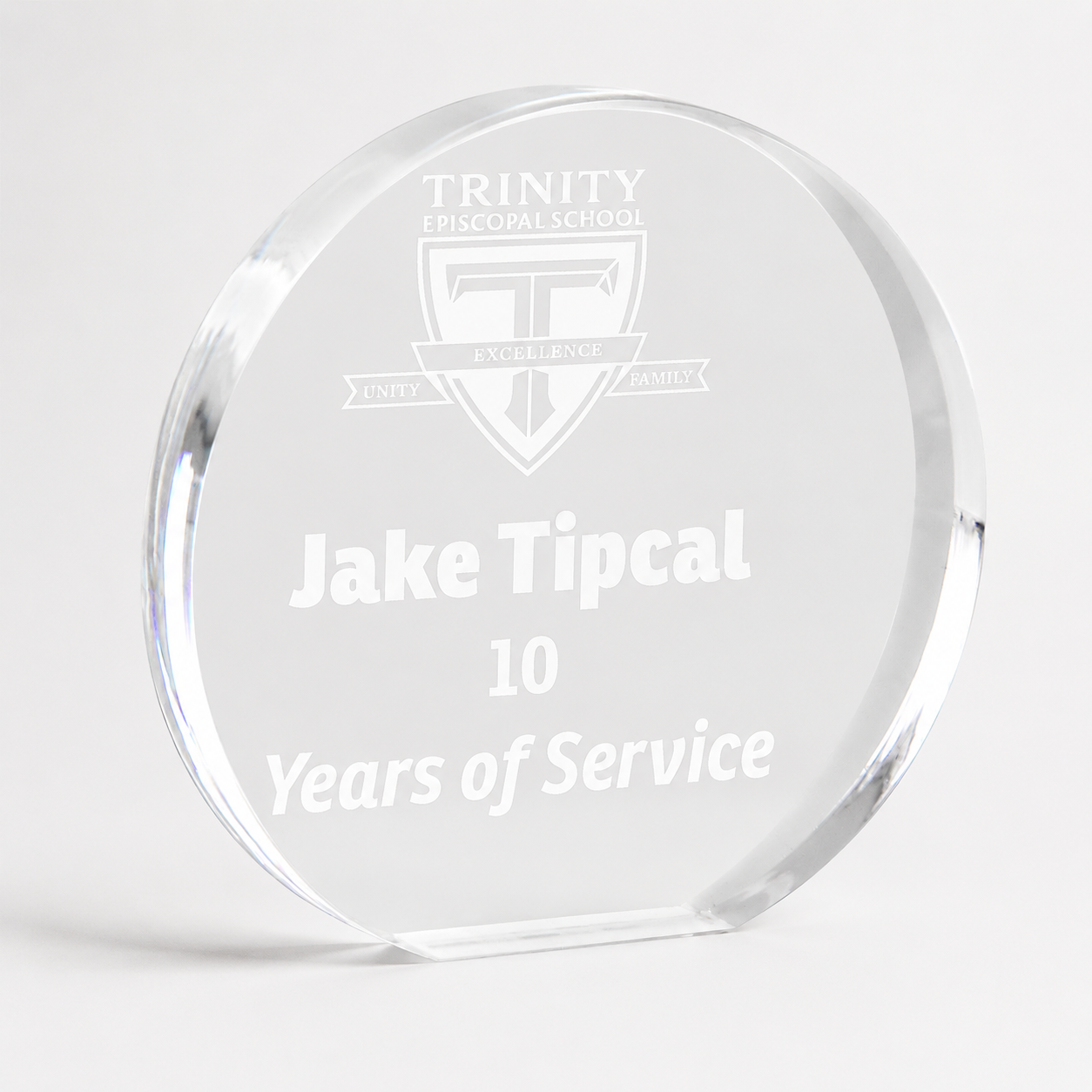 Clear Circle Acrylic Award