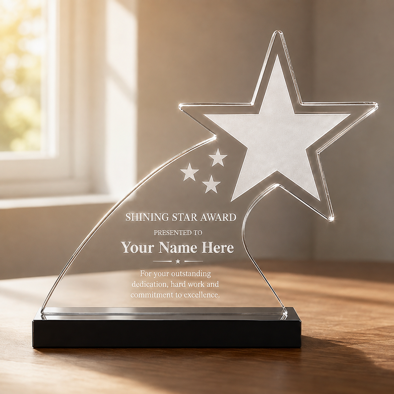 Starfire Shooting Star Acrylic Award
