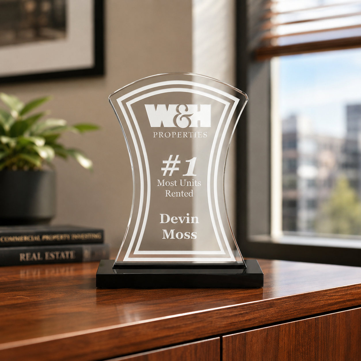 Starfire Hourglass Acrylic Award