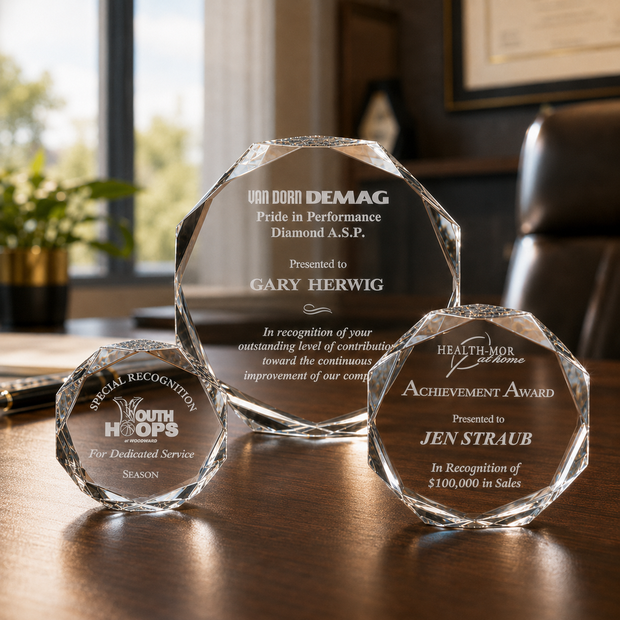 Multi-Faceted Clear Acrylic Paperweight