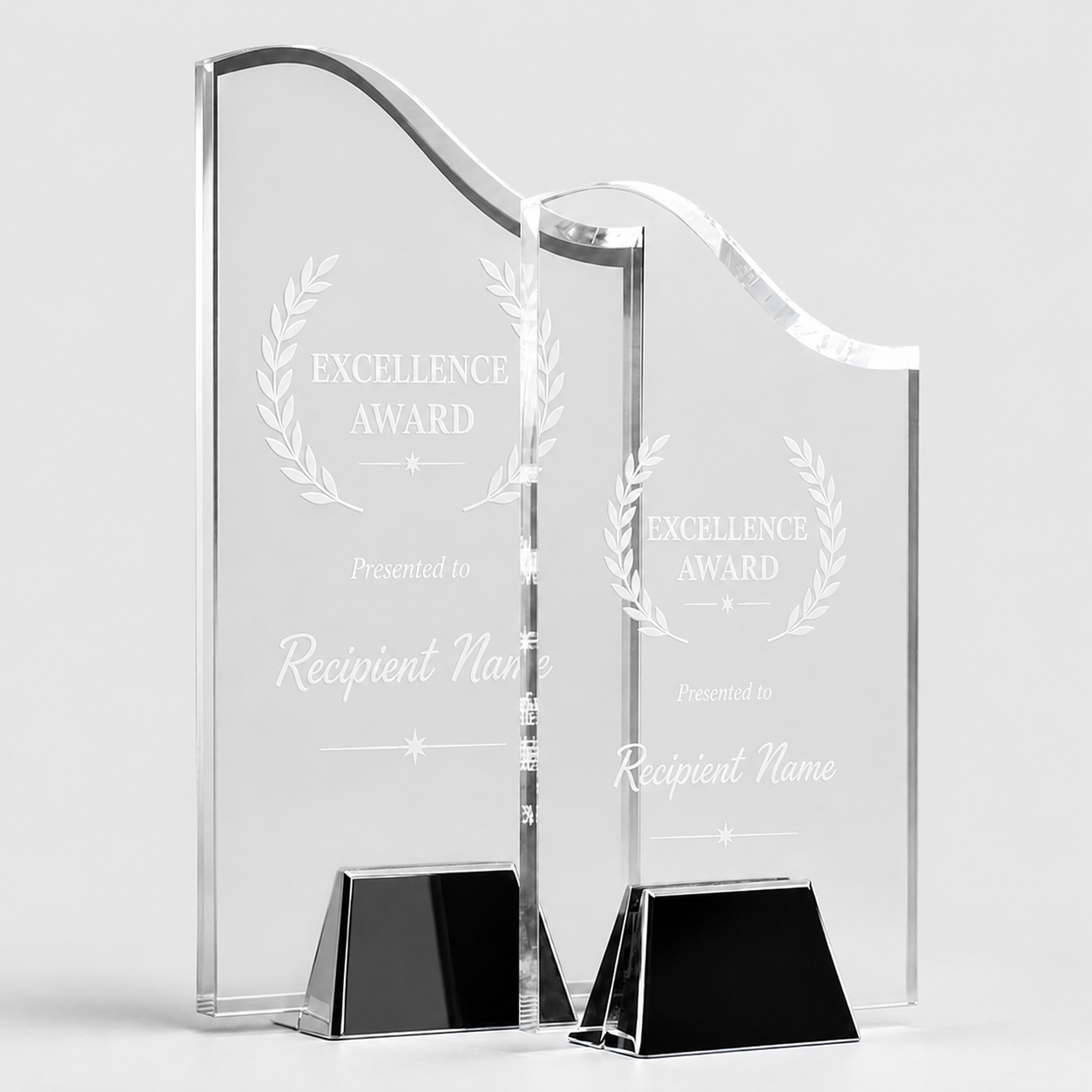 Wave Acrylic Award with Chrome Base