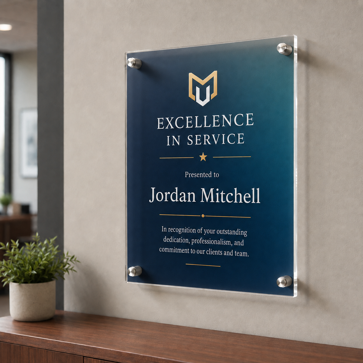 Custom Full-Color Acrylic Wall Plaque