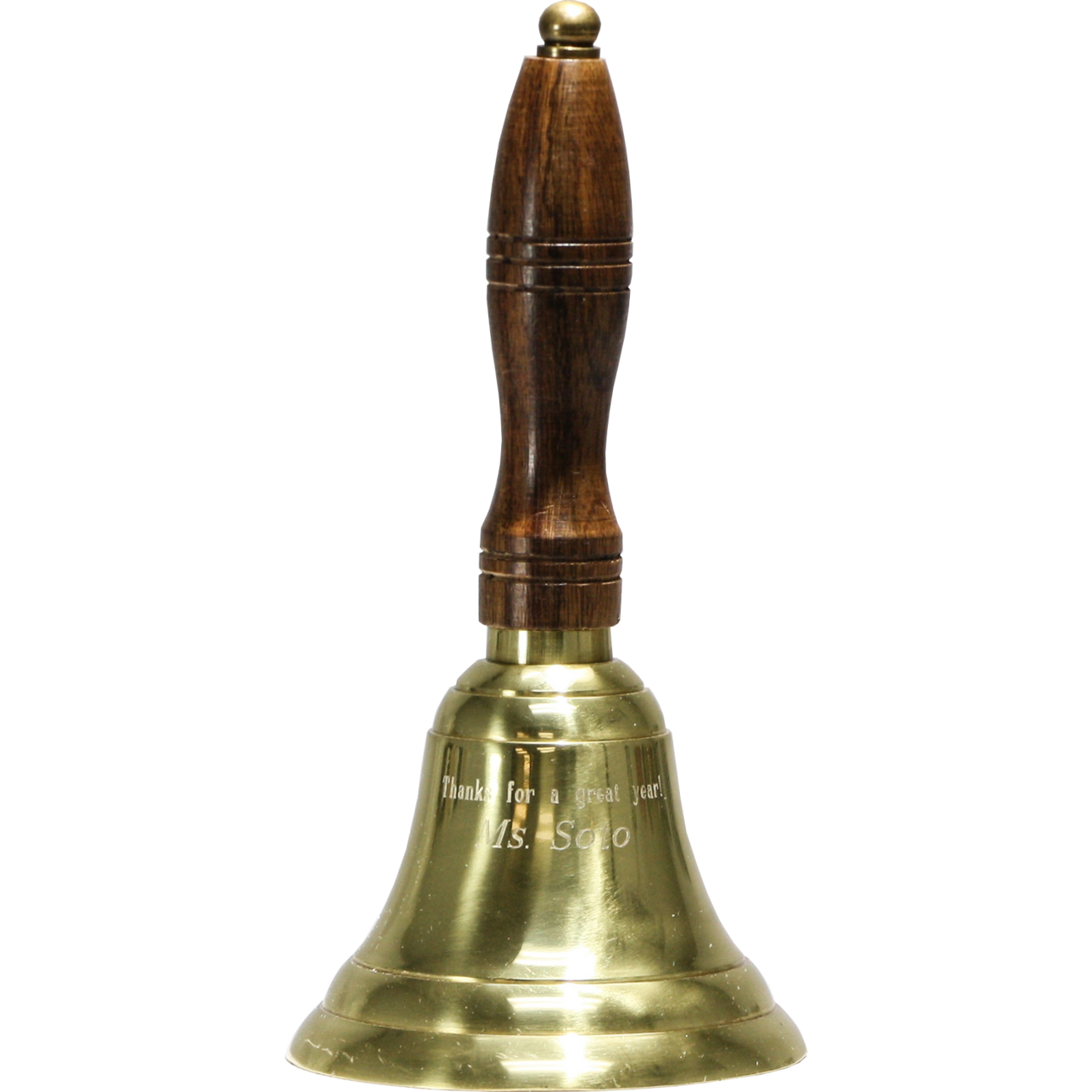 Brass Bell with Wood Handle