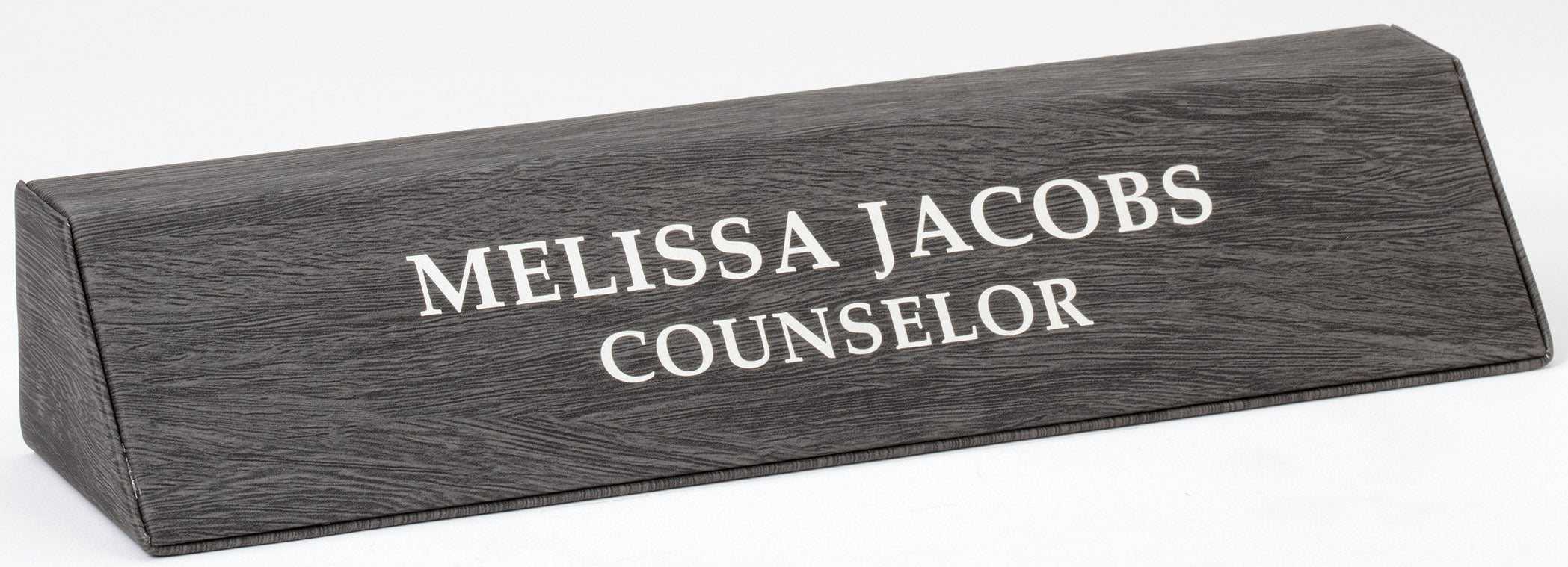 Leatherette Desk Wedge Name Bar