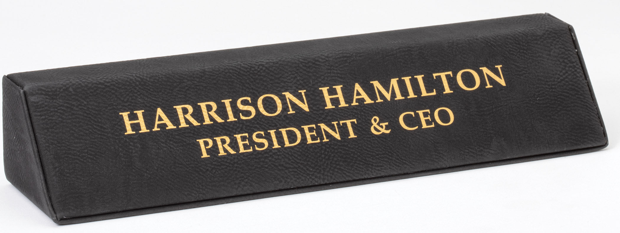 Leatherette Desk Wedge Name Bar