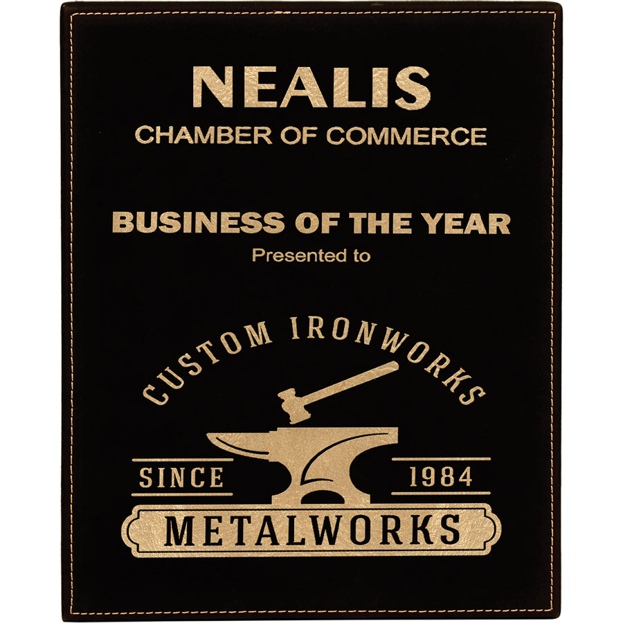 Leatherette Plaque