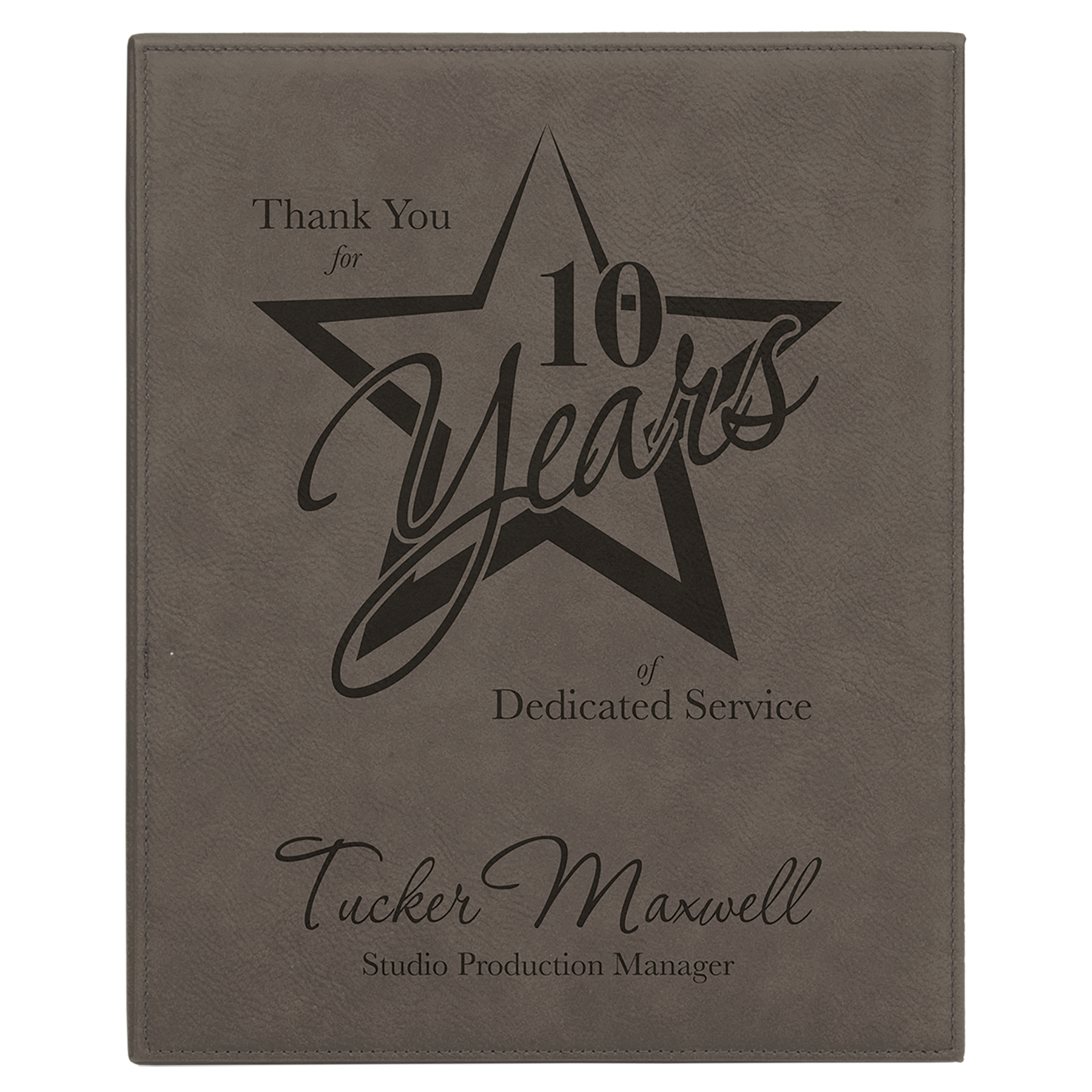Leatherette Plaque