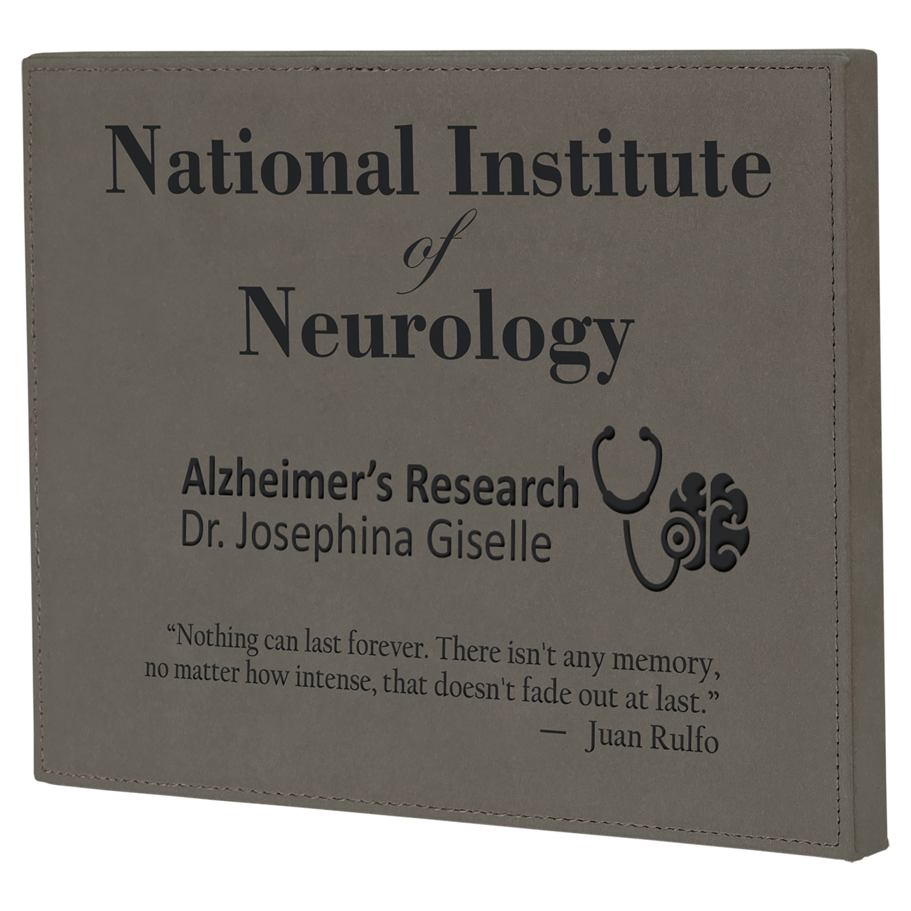 Leatherette Plaque