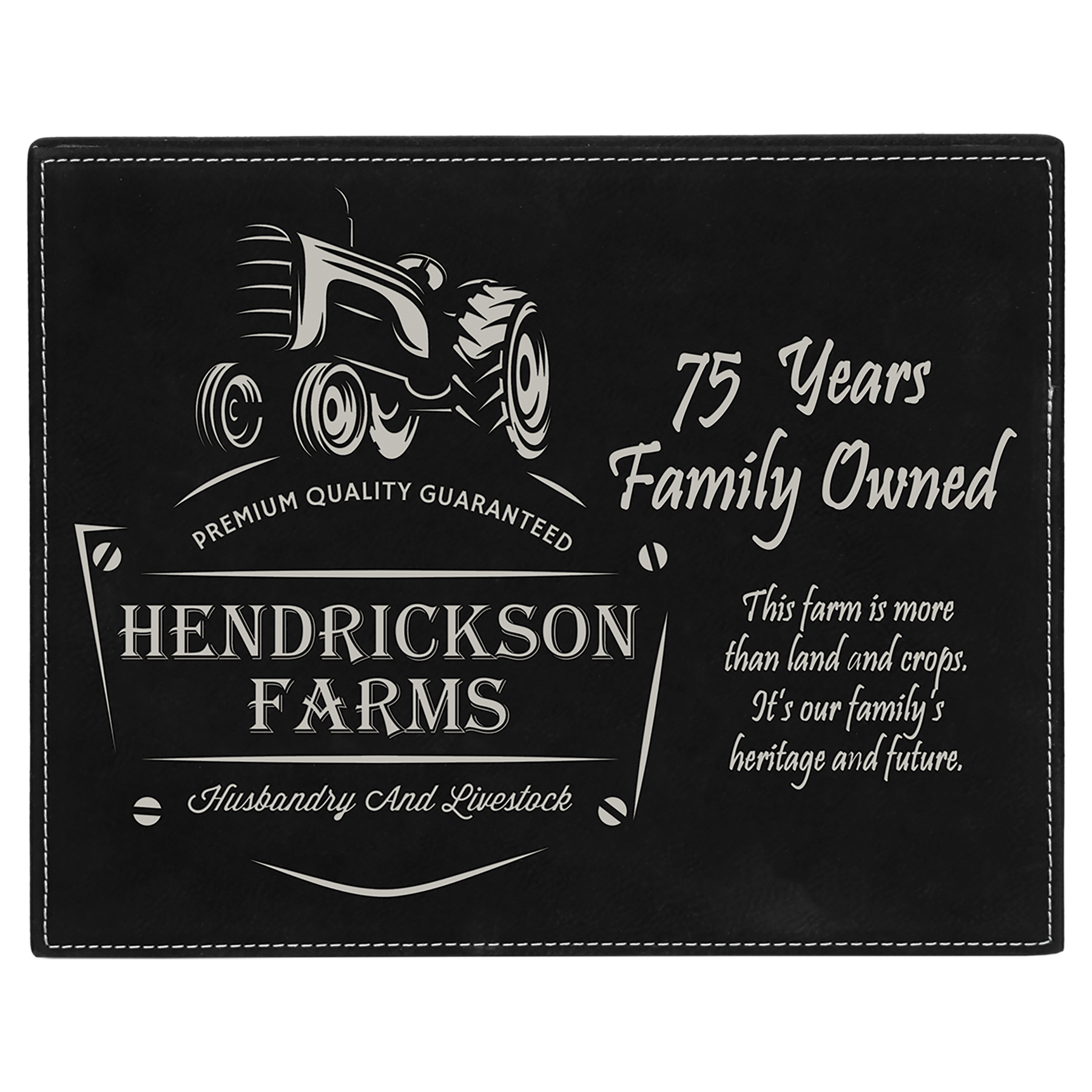 Leatherette Plaque