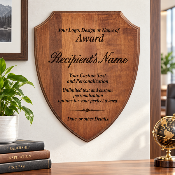 Walnut Shield Plaque