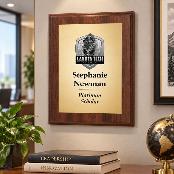 Gold Plastic Plate Plaque