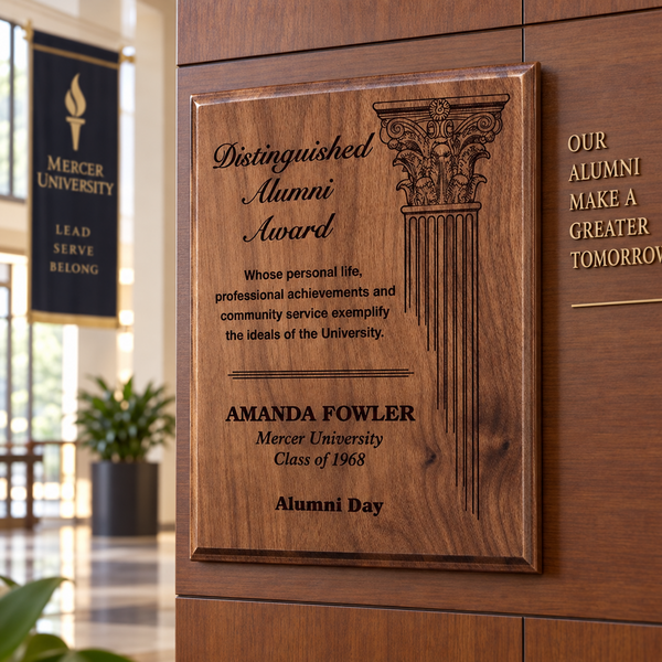 Direct-Engraved Executive Walnut Plaque