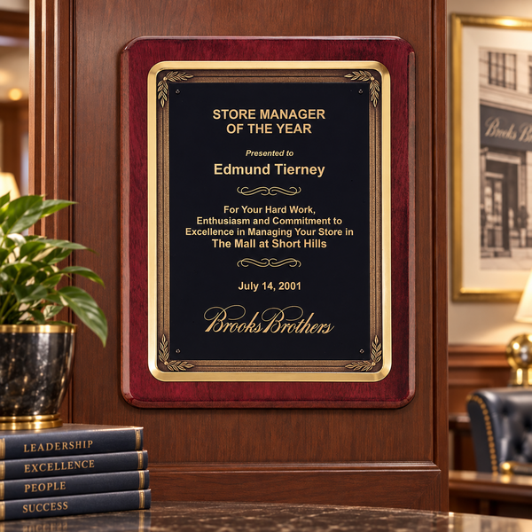Rosewood Piano Finish Plaque