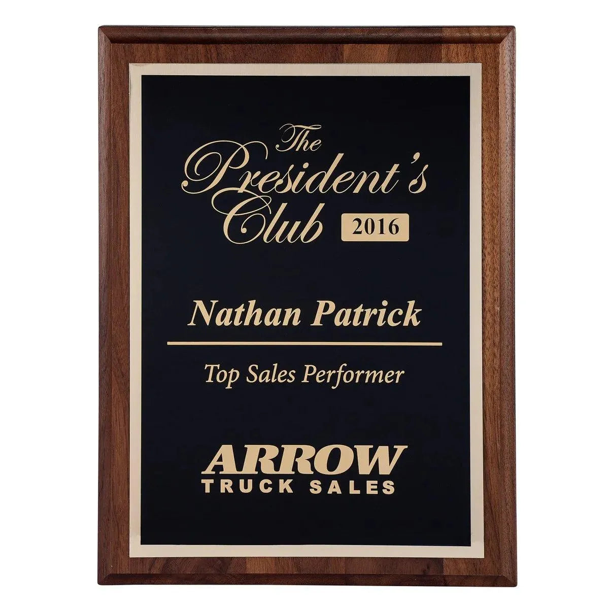 Executive Walnut Plaque with Plate