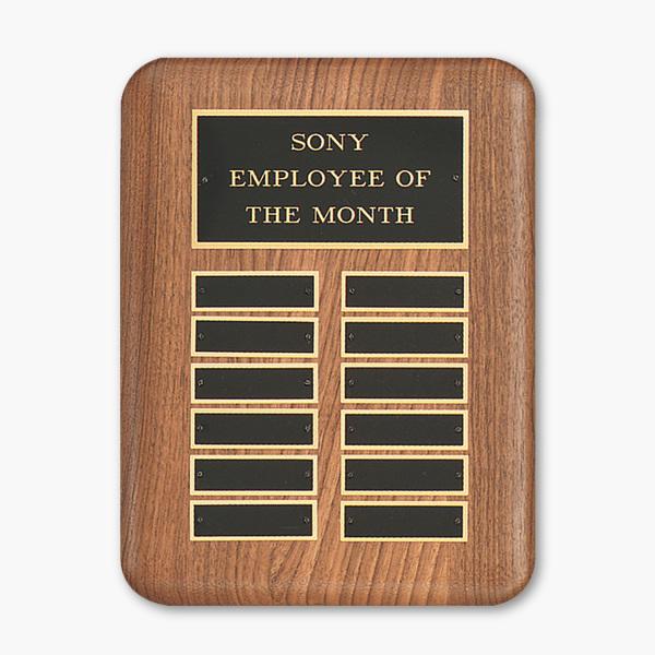 American Walnut Rounded-Edge Perpetual Plaque