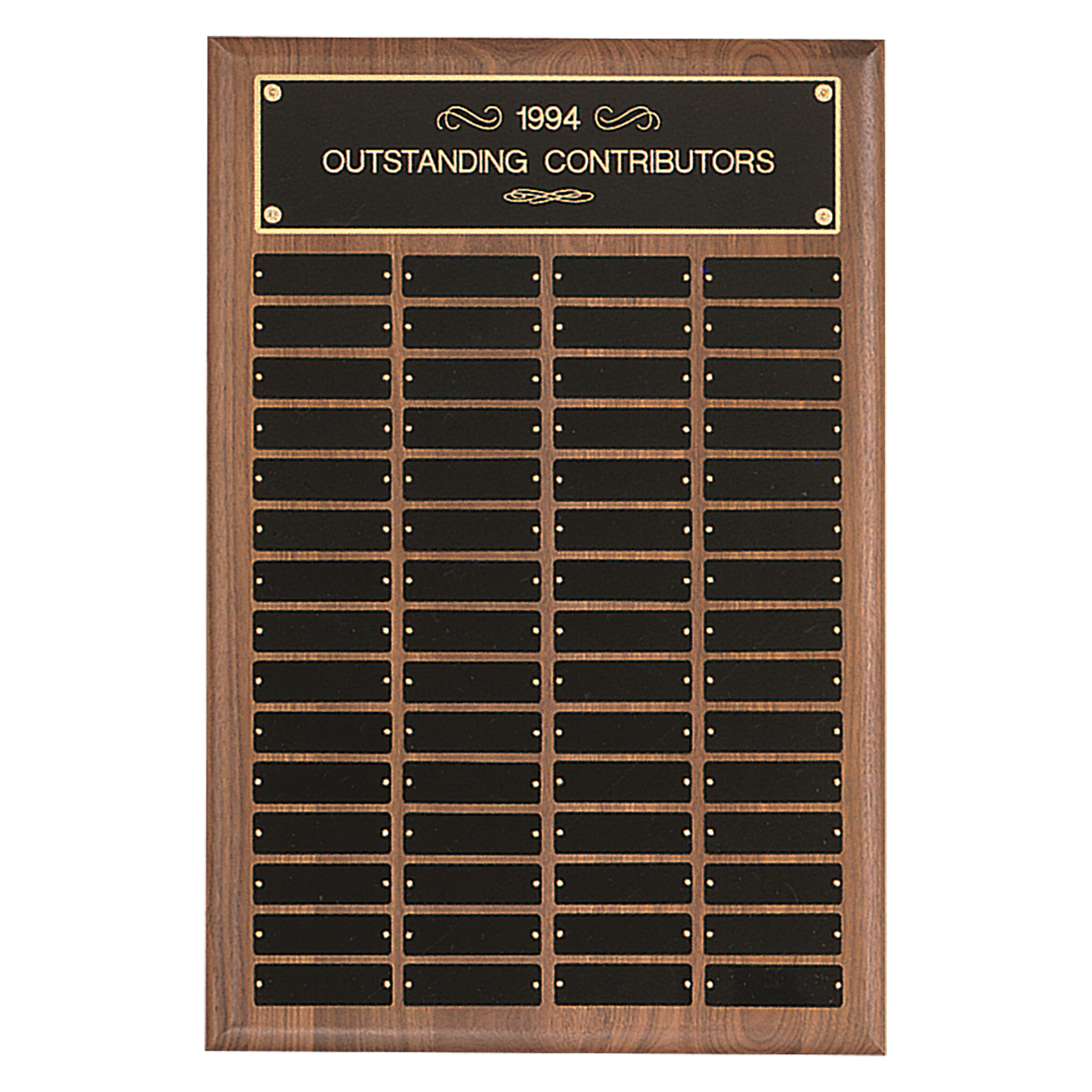 American Walnut Elliptical-Edge Perpetual Plaque