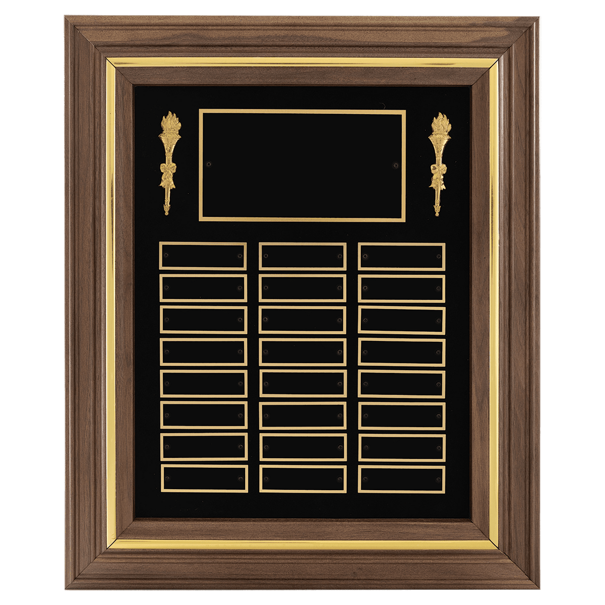 American Walnut Frame Perpetual Plaque with Black Velour