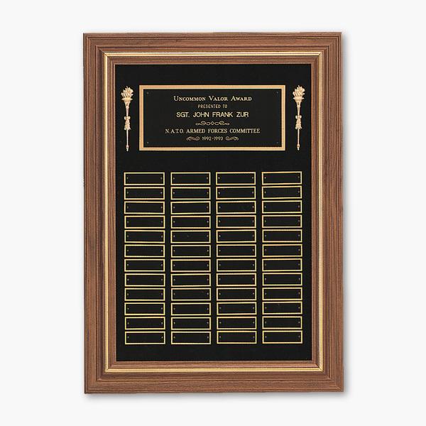 American Walnut Frame Perpetual Plaque with Black Velour