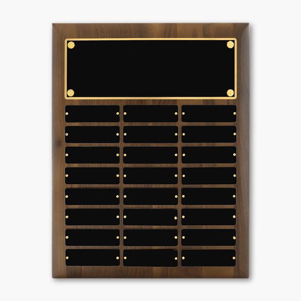 American Walnut Elliptical-Edge Perpetual Plaque