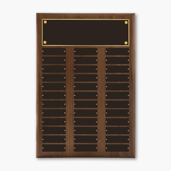 American Walnut Elliptical-Edge Perpetual Plaque