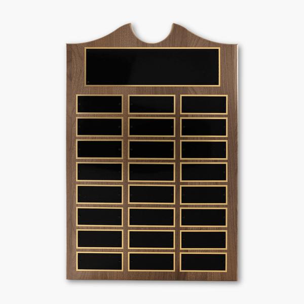 American Walnut Roster Perpetual Plaque