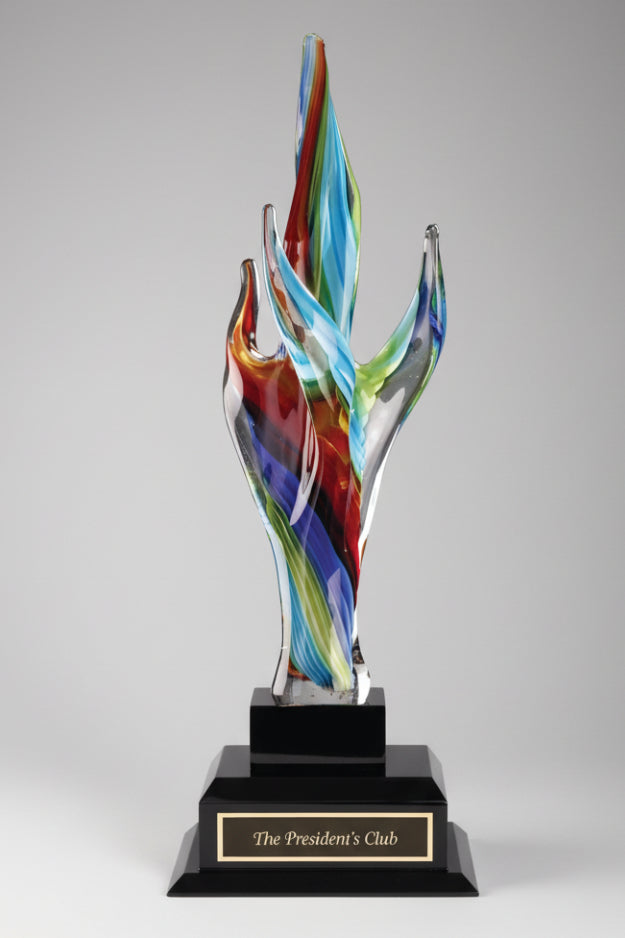Art Glass Multi Color Flame