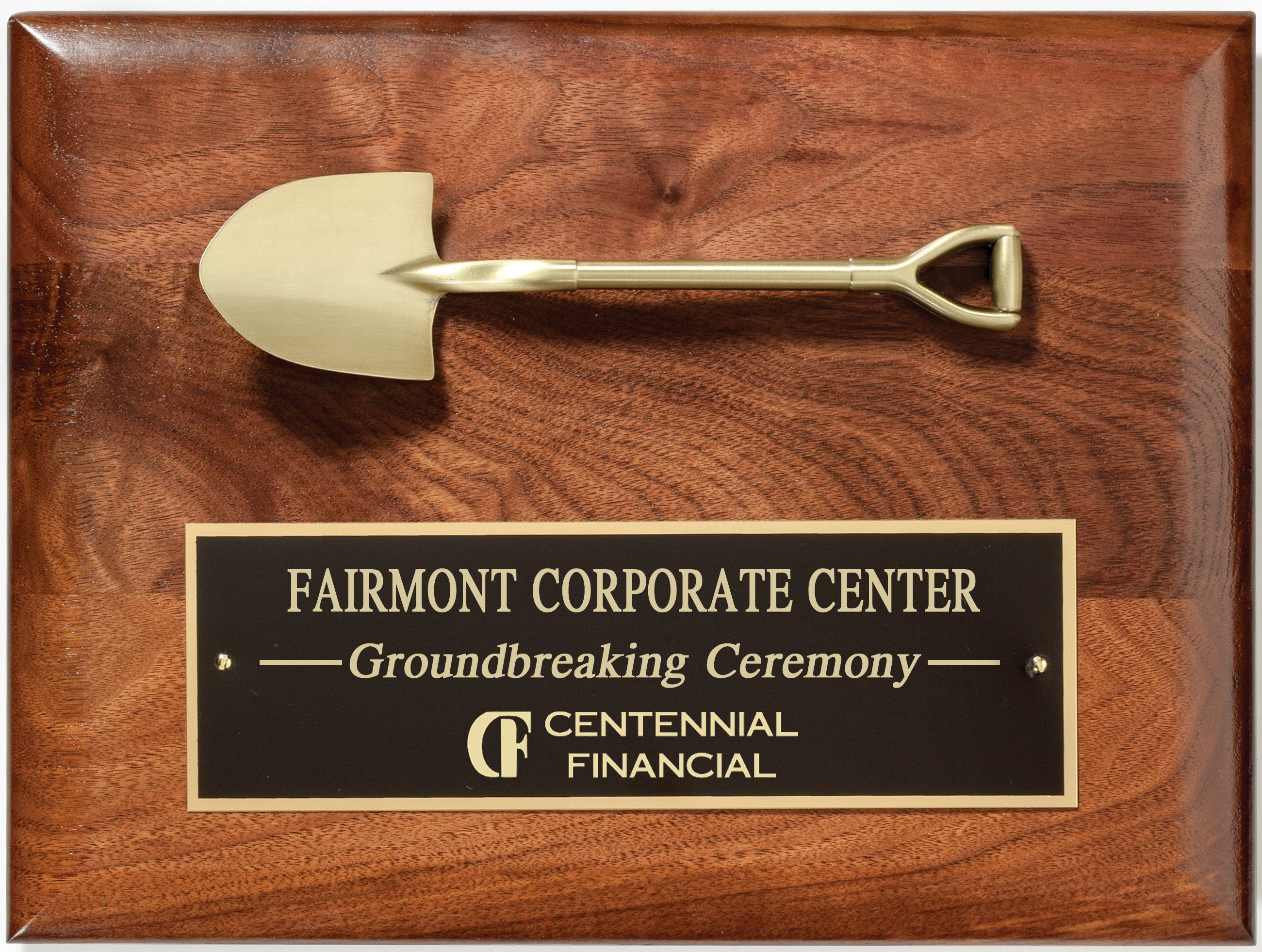 Genuine Walnut Shovel Plaque