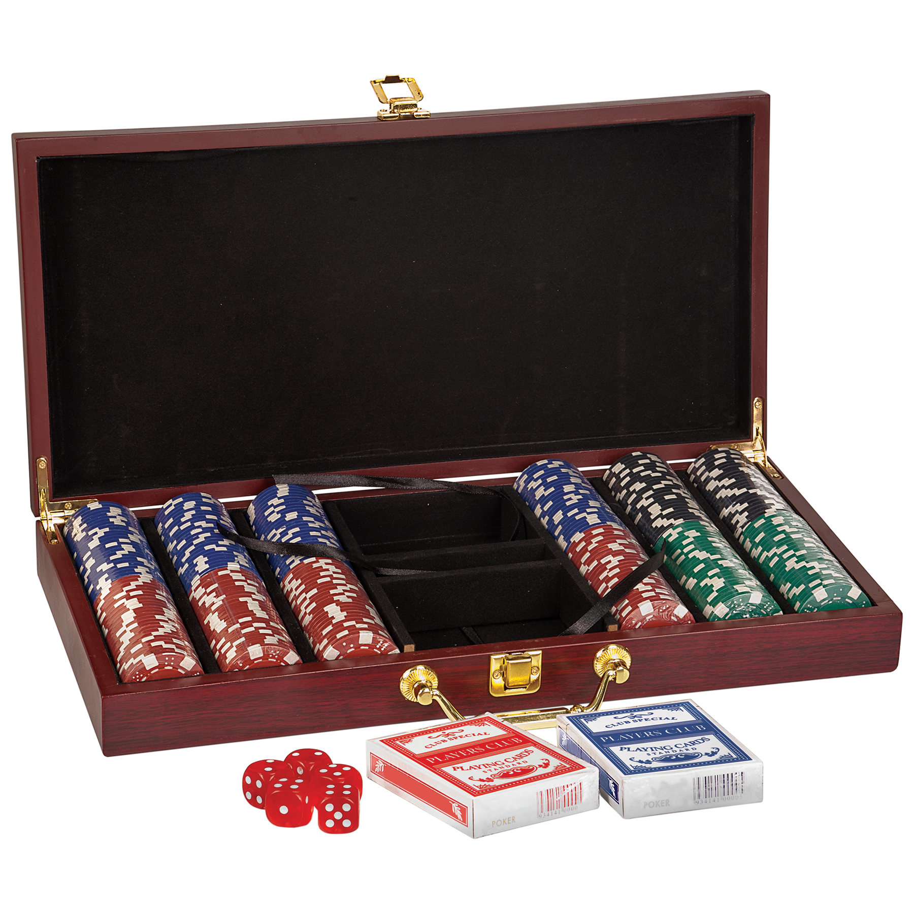 Rosewood Finish Card & Dice Set 2