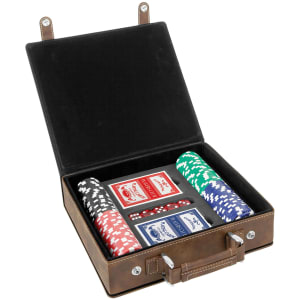 Laserable Leatherette 100 Chip Poker Set