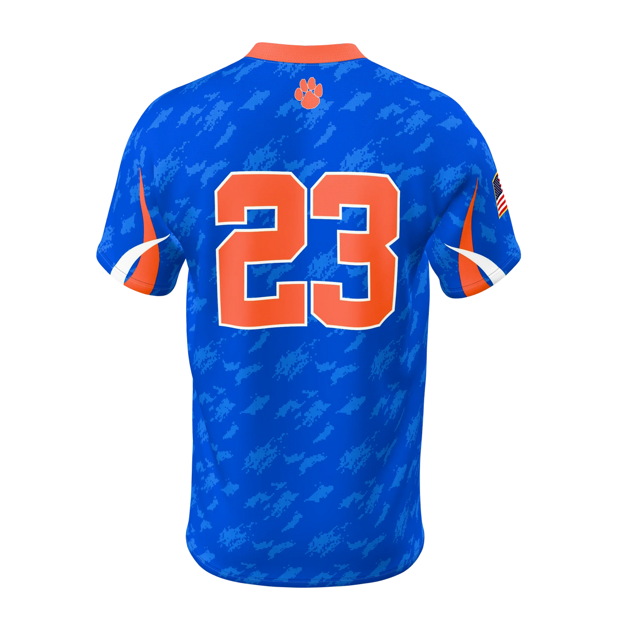 Custom Sublimated Men's Short Sleeve V-Neck T-Shirt — baseball alternate view 4
