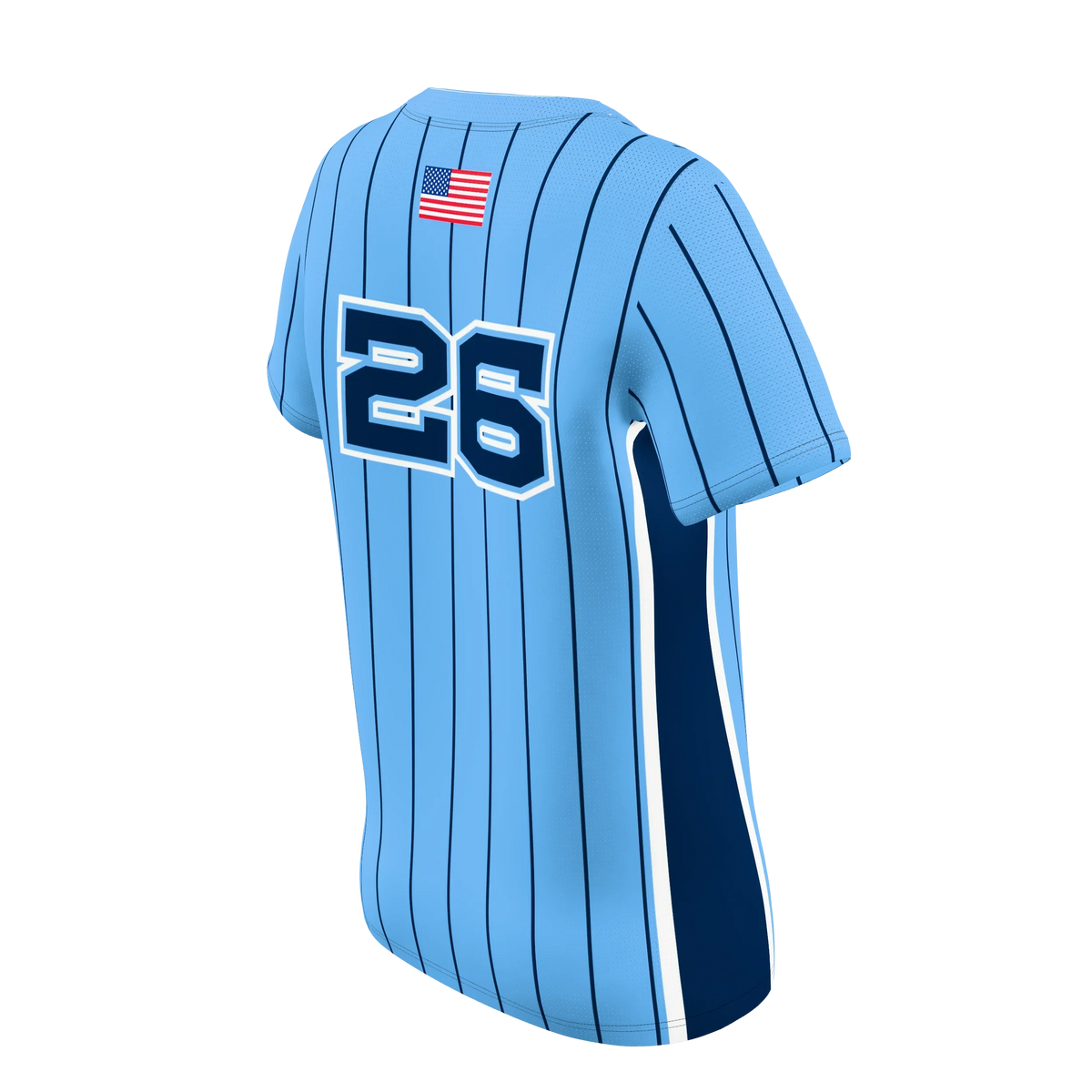 Custom Sublimated Women's Short Sleeve V-Neck T-Shirt — softball supplier alternate view 6