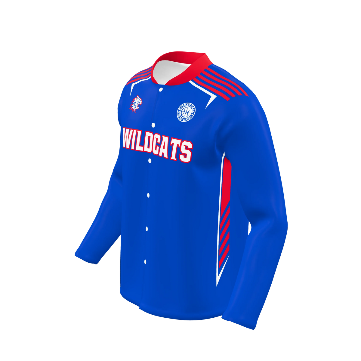 Custom Sublimated Men's & Youth Long Sleeve Snap-Front Warm-Up Shirt — PR416 supplier view 2