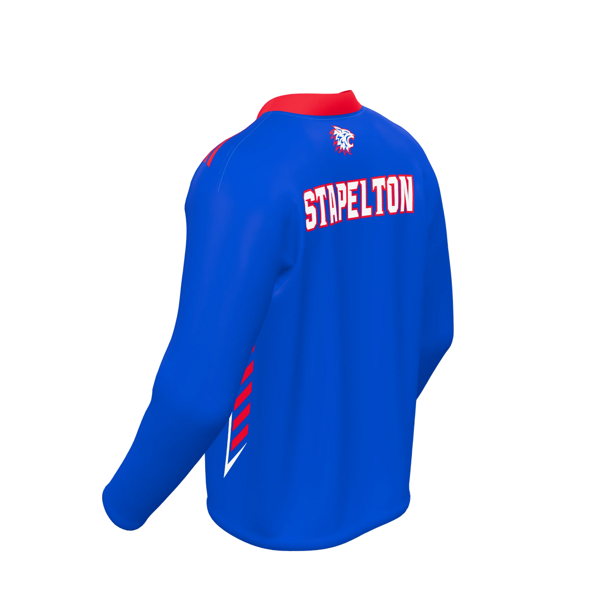 Custom Sublimated Men's & Youth Long Sleeve Snap-Front Warm-Up Shirt — PR416 supplier view 5