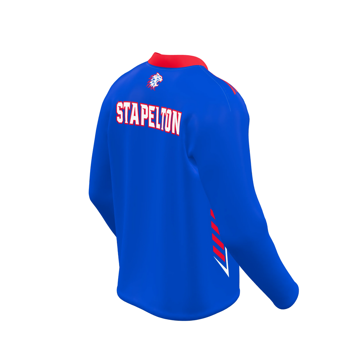 Custom Sublimated Men's & Youth Long Sleeve Snap-Front Warm-Up Shirt — PR416 supplier view 6
